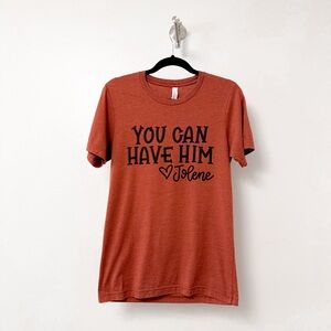 Dolly Parton Theme Lyric Graphic‎ T-Shirt Rust Small